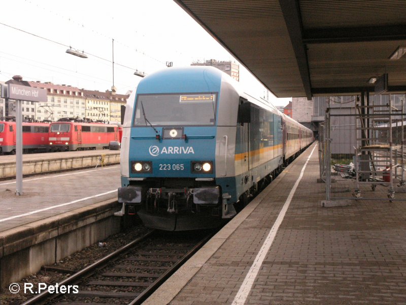 223 065 steht mit ein Alex nach Hof in M�nchen HBF. 01.12.07