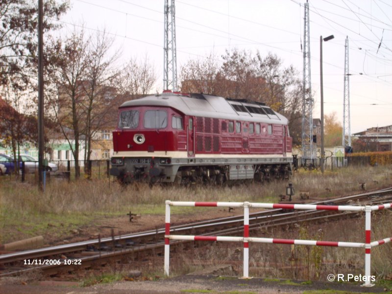 232 158-6 der LEG steht in Eisenh�ttenstadt abgestellt. 11.11.06