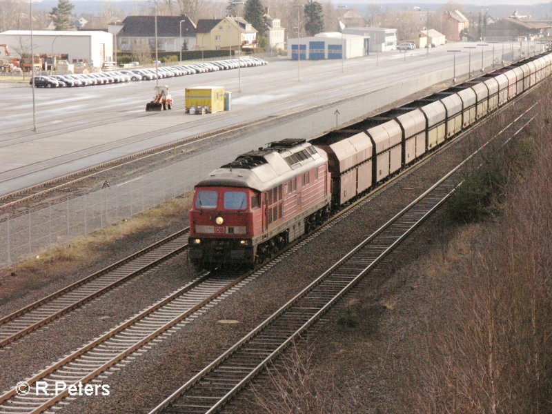 232 401-0 durchf�hrt Wiesau/Oberpfalz mit ein Polen Kohlezug. 22.01.08