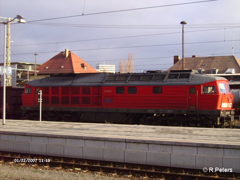 233 281-5 steht mit ein G�terzug in Frankfurt/Oder schon in den Startl�chern.22.01.07