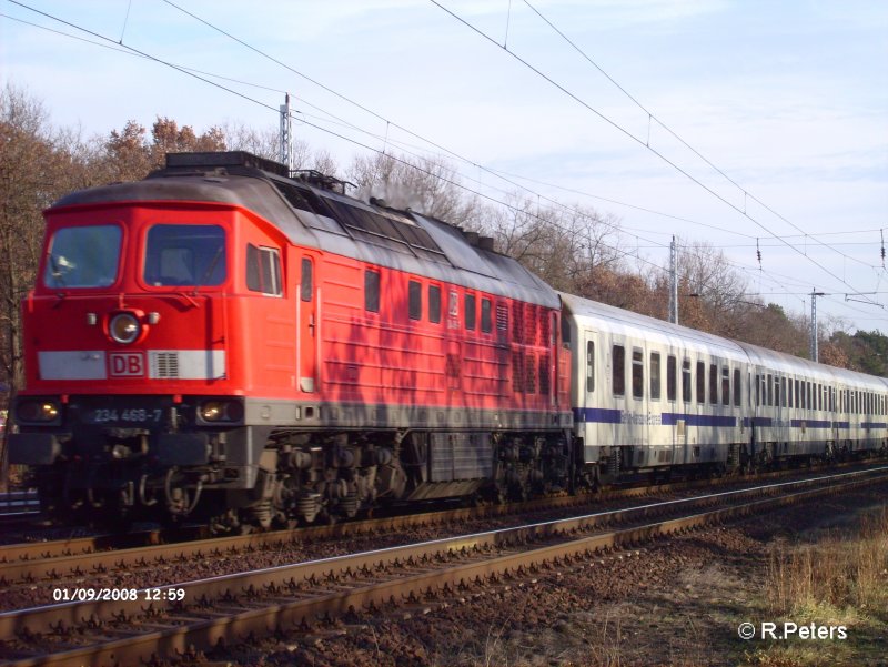 234 468-7 durchf�hrt Berlin-Friedrichshain mit ein EC nach Berlin. 09.01.08