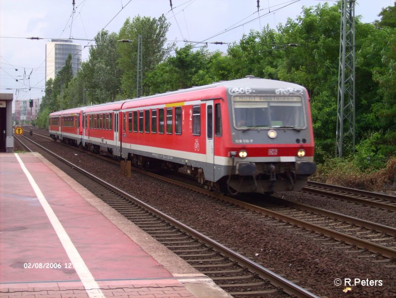 928 510 erreicht gleich D�sseldorf HBF, D�sseldorf-V�lklingerstrasse. 02.08.06