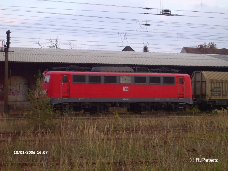 Am 1.10.06 stand 140 438-3 auch noch mit dem G�terzug in Eisenh�ttenstadt.