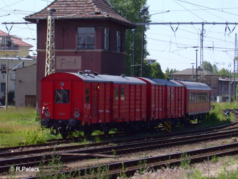 Ein Hilfszug steht in Frankfurt/Oder f�r Notf�lle bereit. 12.06.06