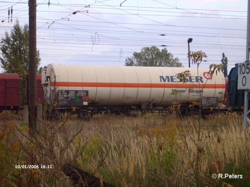 Ein Kesselwagen vom Typ Zagkks der Firma Messer. Eisenhttenstadt 01.10.06