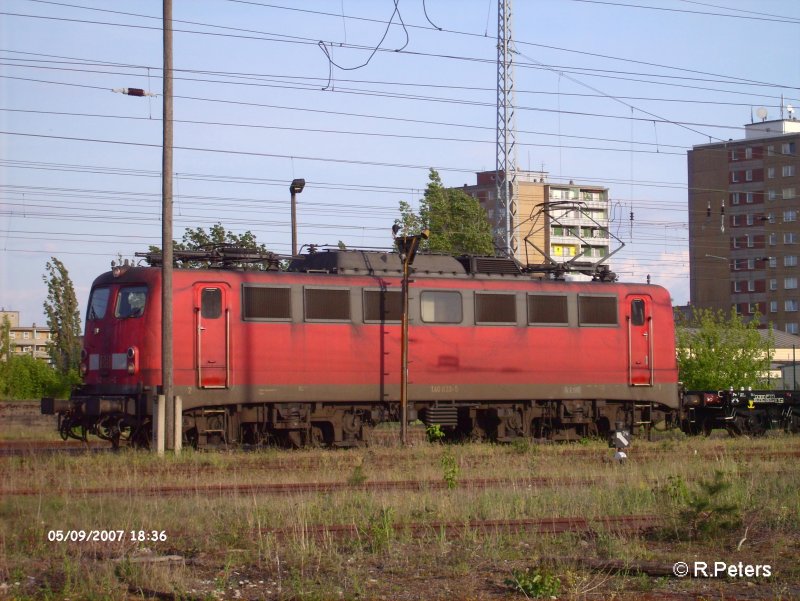 Gro�aufnahme von 140 833-5 in Eisenh�ttenstadt. 09.05.07