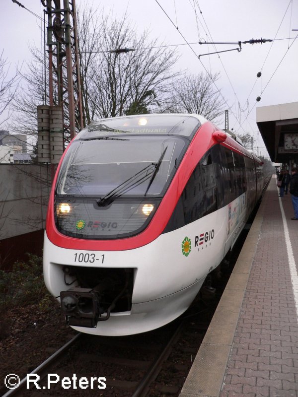 Noch eine Aufnahme von 1003-1 in D�sseldorf-V�lklingerstrasse.