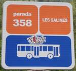 llorts/864109/267175---andorra-haltestellenschild---llorts-les (267'175) - Andorra-Haltestellenschild - Llorts, Les Salines - am 18. September 2024