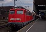 110 373 mit dem RE11594 nach Aachen in D�sseldorf Hbf 9.7.2009