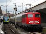 Mit dem IC 2417 von Hamburg nach K�ln ist 110 489-2 in M�nster Hbf eingefahren. April 2012
