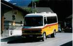 (025'904) - Kbli, Gstaad - BE 21'779 - Mercedes/Auwrter (ex von Grnigen, Turbach) am 30. August 1998 beim Bahnhof Gstaad