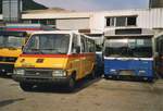 (R 2405) - Aus dem Archiv: CarPostal Jura-Jura bernois-Neuchtel - Renault + TPF Fribourg - Nr. 371 - Volvo/Hess (ex TF Fribourg Nr. 71) am 27. Juni 2003 in Biel, Rattinbus