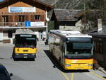 Irisbus/753265/228793---oser-buerchen---vs (228'793) - Oser, Brchen - VS 93'575 - NAW/Lauber (ex Epiney, Aver) + PostAuto Wallis - Nr. 4/VS 355'166 - Irisbus am 10. Oktober 2021 in Arolla, Post