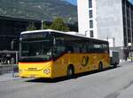 Iveco/858356/265215---postauto-wallis---vs (265'215) - PostAuto Wallis - VS 445'905/PID 10'520 - Iveco am 28. Juli 2024 beim Bahnhof Visp