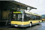 (063'912) - Aus Oesterreich: Landbus Unterland, Dornbirn - W 128 BB - MAN am 9. Oktober 2003 beim Bahnhof Rheineck