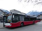 (271'837) - PostAuto Bern - BE 640'277/PID 12'318 - Mercedes (ex Wiener Linien, A-Wien Nr. 8158) am 11. Februar 2025 beim Bahnhof Interlaken West