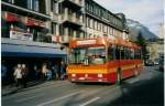 (028'819) - BOB Interlaken - Nr. 3/BE 339'040 - Saurer/R&J (ex STI Thun Nr. 53) am 2. Januar 1999 in Interlaken, Bahnhofstrasse