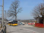 (215'574) - PostAuto Bern - Nr. 7/BE 435'814 - Solaris (ex Lengacher, Wichtrach Nr. 4) am 27. Mrz 2020 beim Bahnhof Flamatt
