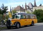 FBW/863814/267022---gogniat-muenchenbuchsee---be (267'022) - Gogniat, Mnchenbuchsee - BE 17'050 - FBW/FHS (ex Herzog, Muttenz; ex Kontiki, Wettingen Nr. 4; ex Nett, Bachs; ex P 23'179; ex P 2187) am 14. September 2024 in Bern, Museum fr Kommunikation