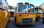 (281'610) - Stutz, Jonen - AG 6963 - FBW/R&J (ex Tanner&Lambach, Reigoldswil Nr. 2; ex Hunziker, Rschlikon; ex P 24'059; ex P 21'559) am 18. Oktober 2025 in Nfels, FBW-Museum