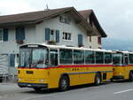 (239'797) - Krummenacher, Zillis - Nr. 74/BE 243'579 - Saurer/R&J (ex AVG Meiringen Nr. 74; ex PostAuto Berner Oberland; ex P 24'357) am 28. August 2022 in Giswil, Hotel Bahnhof 