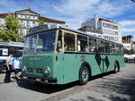 Saurer/863237/266786---tpf-fribourg---nr (266'786) - TPF Fribourg - Nr. 33/FR 300'450 - Saurer/Hess (ex Oldtimer Club 33, Tafers Nr. 33; ex GFM Fribourg Nr. 33) am 7. September 2024 in Fribourg, Place Georges Python