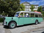 (266'795) - TPF Fribourg - Nr. 307/FR 300'280 - Saurer/Saurer (ex GFM Fribourg Nr. 307; ex GFM Fribourg Nr. 97) am 7. September 2024 in Fribourg, Place Georges Python