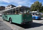 Saurer/863248/266797---tpf-fribourg---nr (266'797) - TPF Fribourg - Nr. 33/FR 300'450 - Saurer/Hess (ex Oldtimer Club 33, Tafers Nr. 33; ex GFM Fribourg Nr. 33) am 7. September 2024 in Fribourg, Place Georges Python