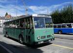 Saurer/863256/266805---tpf-fribourg---nr (266'805) - TPF Fribourg - Nr. 33/FR 300'450 - Saurer/Hess (ex Oldtimer Club 33, Tafers Nr. 33; ex GFM Fribourg Nr. 33) am 7. September 2024 in Fribourg, Place Georges Python