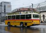 Saurer/865780/267861---luetscher-haldenstein---gr (267'861) - Ltscher, Haldenstein - GR 30758 - Saurer/R&J (ex Dornbierer, Thal; ex FRAM Drachten/NL Nr. 24; ex PostAuto Graubnden PID 2870; P 24'367) am 8. Oktober 2024 beim Bahnhof Chur