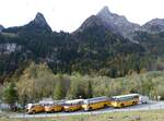 (268'045) - Schmid, Thrishaus - BE 26'206 - Saurer/Tscher (ex P 24'244) am 12. Oktober 2024 in Kiental, Tschingelsee