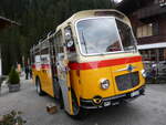 (268'075) - Schmid, Thrishaus - Nr. 9/BE 26'105 - Saurer/R&J (ex Geiger, Adelboden Nr. 9) am 12. Oktober 2024 auf der Griesalp