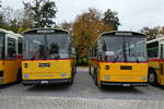 (281'447) - Ltscher, Haldenstein - GR 30'758 - Saurer/R&J (Dornbierer, Thal; ex FRAM Drachten/NL Nr. 24; ex PostAuto Graubnden PID 2870; ex P 24'367) + Gaudenz, Andeer - GR 1866 - Saurer/R&J (ex Mark, Andeer PID 2824; ex PostAuto Graubnden; ex P 24'350) am 12. Oktober 2025 in Hitzkirch, Interkantonale Polizeischule