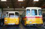 (289'414) - Rupp, Zumikon - ZH 89'703 - Berna/R&J (ex Liechti, Ligerz; ex Roki, Heimberg; ex Wyland Post, Tr�llikon; ex Peter, Pfaffnau) + ZH 89'802 - Saurer/T�scher (ex Eyer, Gamsen; ex P 24'401) am 4. Juli 2026 in Russikon, Garage 
