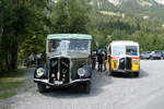 (289'831) - Lorenz, Lyssach . Nr. 8/BE 2548 U - Saurer/Saurer (ex Geiger, Adelboden Nr. 8; ex P 1997) + Schmid, Th�rishaus - Nr. 3/BE 26'760 - Saurer/Gangloff (ex Geiger, Adelboden Nr. 3) am 25. Juli 2026 in Kiental, Tschingelsee