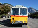 (291'227) - Gast, Reutigen - BE 113'160 - Saurer/T�scher (ex HP Trans, Thusis; ex Mauerhofer, Worb; ex Erni, Schupfart Nr. 3; ex P 24'636) am 27. September 2026 in Meiringen, Postautostation