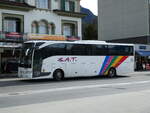 (247'183) - Aus Italien: S.A.T., San Gregorio Magno - FW-057 LK - Mercedes am 13. Mrz 2023 beim Bahnhof Interlaken West 