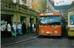 (020'002) - TN Neuchtel - Nr. 158 - FBW/Hess Gelenktrolleybus (ex Nr. 58) am 7. Oktober 1997 in Neuchtel, Place Pury