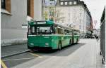 (031'401) - BVB Basel - Nr. 915 - FBW/FHS-Hess Gelenktrolleybus am 26. April 1999 in Basel, Claraplatz