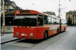 (034'011) - TN Neuchtel - Nr. 156 - FBW/Hess Gelenktrolleybus (ex Nr. 56) am 10. Juli 1999 in Neuchtel, Place Pury