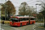 (074'202) - TN Neuchtel - Nr. 160 - FBW/Hess Gelenktrolleybus (ex Nr. 60) am 16. Januar 2005 in Neuchtel, Temple de Valangines
