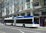(252'472) - TL Lausanne - Nr. 814/VD 593'726 - Hess/Hess Gelenktrolleybus am 8. Juli 2023 beim Bahnhof Lausanne