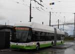(257'539) - transN, La Chaux-de-Fonds - Nr. 169/NE 209'169 - Hess/Hess Gelenktrolleybus am 11. Dezember 2023 beim Bahnhof Marin-pagnier