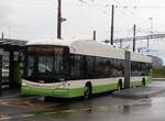(257'541) - transN, La Chaux-de-Fonds - Nr. 143 - Hess/Hess Gelenktrolleybus (ex TN Neuchtel Nr. 143) am 11. Dezember 2023 beim Bahnhof Marin-pagnier