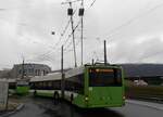 (257'570) - transN, La Chaux-de-Fonds - Nr. 139 - Hess/Hess Gelenktrolleybus (ex TN Neuchtel Nr. 139) am 11. Dezember 2023 beim Bahnhof Marin-pagnier