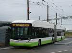 (267'617) - transN, La Chaux-de-Fonds - Nr. 147 - Hess/Hess Gelenktrolleybus (ex TN Neuchtel Nr. 147) am 1. Oktober 2024 beim Bahnhof Marin-pagnier