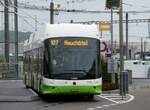 (267'618) - transN, La Chaux-de-Fonds - Nr. 169/NE 209'169 - Hess/Hess Gelenktrolleybus am 1. Oktober 2024 beim Bahnhof Marin-pagnier