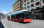 VB Biel/892962/278481---vb-biel---nr (278'481) - VB Biel - Nr. 57 - Hess/Hess Gelenktrolleybus am 4. August 2025 beim Bahnhof Biel