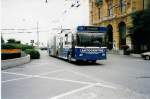 (034'005) - TN Neuchtel - Nr. 111 - NAW/Hess Gelenktrolleybus am 10. Juli 1999 in Neuchtel, Place Pury