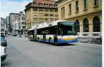 (041'815) - TC La Chaux-de-Fonds - Nr. 125 - NAW/Hess Gelenktrolleybus am 12. Juli 2000 beim Bahnhof La Chaux-de-Fonds